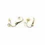 Clip earrings ball motif Gold tone x 13mm x 4pcs