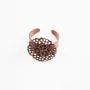 Bague réglable support estampe cuivre 19.5mm x 1pc