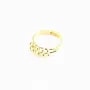 Bague réglable 10 anneaux dorée x 1pc