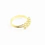 Ring with 10 loops Gold tone x 1pc