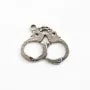 Breloque en menottes argenté vieilli 20mm x 1pc