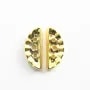Barrette 3 trous & zircon dorée 8x19mm x 2pcs