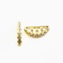 Bridge spacer 3 holes gold tone 8x19mm x 2pcs