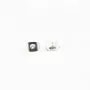 Poussette clou d'oreilles argenté 6x4mm x 12pcs