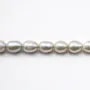 Perle de culture d'eau douce grise, olive, 5.5-6.5mm x 38cm