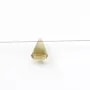 Lemon Quartz  faceted pyramid drop x 1pc