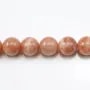 Pietra di luna arancione rotonda 14mm x 40cm
