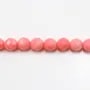 Bambou mer teinte orange Rond Facette 4mm x 40cm 