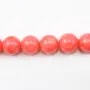 Colored Orange Round Sea Bamboo 8mm x 40cm 