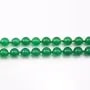 Sautoir agate vert  ronde 8.5mm 130cm 