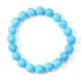 Bracelet turqoise reconstitue boule rond 8mm 