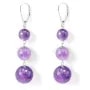 Earring silver 925 amethyste  x 2pcs 