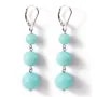 Boucle d'oreille argent 925 Amazonite x 2pcs