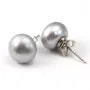 Boucle d'oreille argent 925 perle d'eau douce 11-12mm x 2pcs 
