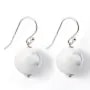 Boucle d'oreille argent 925 howlite 12mm x 2pcs 