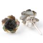 Boucle d'oreille argent 925 nacre en grise 8mm x 2pcs 