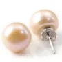 Earring  silver 925  Freshwater Pearl 11-12mm x 2pcs