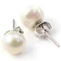 Boucle d'oreille argent 925 perle d'eau douce 8mm x 2pcs