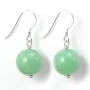 Earring siver 925 aventurine 12mm x 2pcs