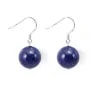 Boucle d'oreille argent 925 lapis lazuli 12mm x 2pcs  