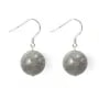 Boucles d'oreilles argent 925 labradorite 12mm x 2pcs  
