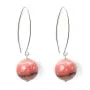 Boucle d'oreille argent 925 rhodochrosite 12mm x 2 st 