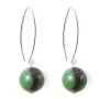 Boucle d'oreille argent 925 rubis zoisite 12mm x 2pcs 