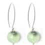 Boucle d'oreille argent 925 prehnite 12mm x 2pcs 