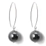 Boucle d'oreille argent 925 hematite 12mm x 2pcs 