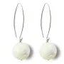 Boucle d'oreille argent 925 nacre blanc 12mm x 2pcs 
