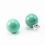 Boucle d'oreille argent 925 turqoise 8mm x 2 st 