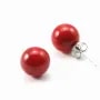 Earring silver925 sea bamboo 10mm x 2pcs 