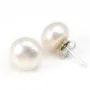 Boucles d'oreilles argent 925 perle d'eau douce  9mm x 2pcs
