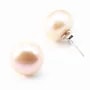 Earring Silver 925 pearl freshwater  rose 12-13MM
