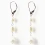 Boucles d'oreilles : perles d'eau douce & dormeuse argent 925 x 2pcs