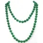 Sautoir en agate verte 10mm  90cm