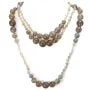 Sautoir agate grise 140cm 