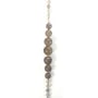 Necklace Gray agate 140cm 