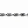 Hématite goutte 8x16mm x 40cm 