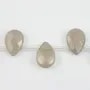 Agate teintée grise goutte plate facette 10x14mm x 40 cm (28pcs) 