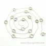 Sterling Silver Chain with Prasiolite qsuare of 11mm x 50cm 