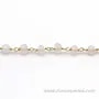 Chaîne Argent Doré avec Quartz Rose en 4-5mm x 20cm