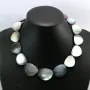 Simple gray baroque pearl necklace