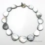 Simple gray baroque pearl necklace