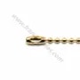 Embouts fermoir pour chaîne à billes 1.5mm plaqué par "flash" or sur laiton x 6pcs