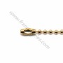 Embouts fermoir pour chaîne à billes 1.5mm plaqué par "flash" or sur laiton x 10pcs