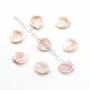 Pink mother-of-pearl in leaf shape 10mm x 1pc  
