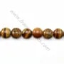 Oeil de tigre rond plat 10mm x 40cm