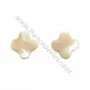 Nacre jaune en forme de trèfle 18mm x 2pcs