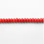 Bambou de mer teinté rouge en rondelle 2x4mm x 40pcs
